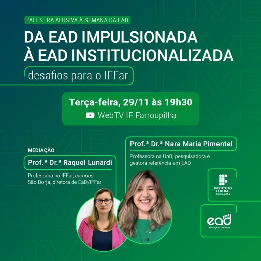 Post Live Da EaD impulsionada à EaD Institucionalizada desafios para o IFFAR 2911.jpg