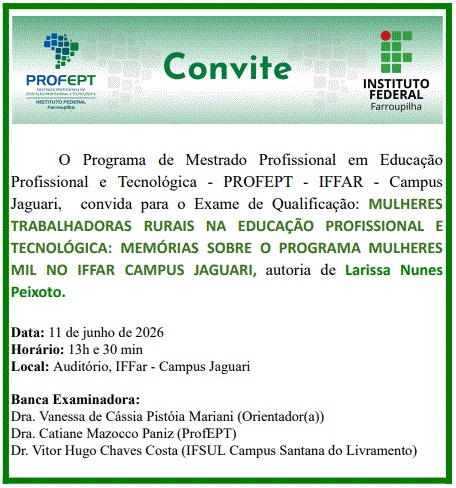 CONVITE QUALIFICAÇÃO LARISSA