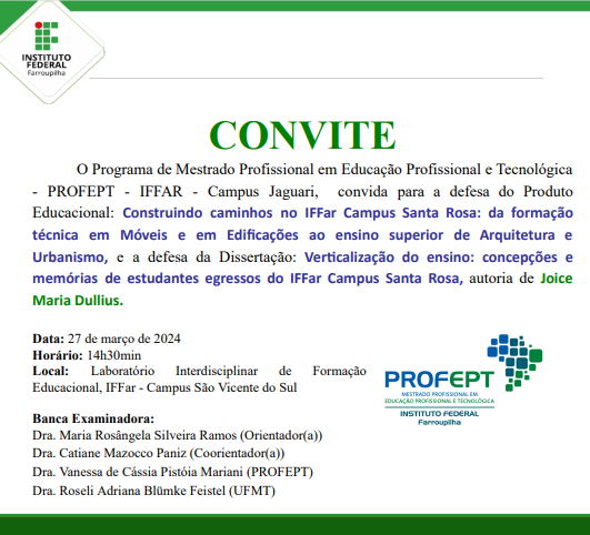 Convite Defesa Joice D