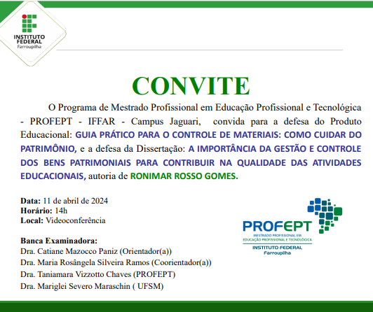 Convite Defesa Ronimar T4