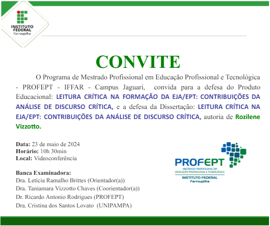 Convite Defesa Rozilene T5