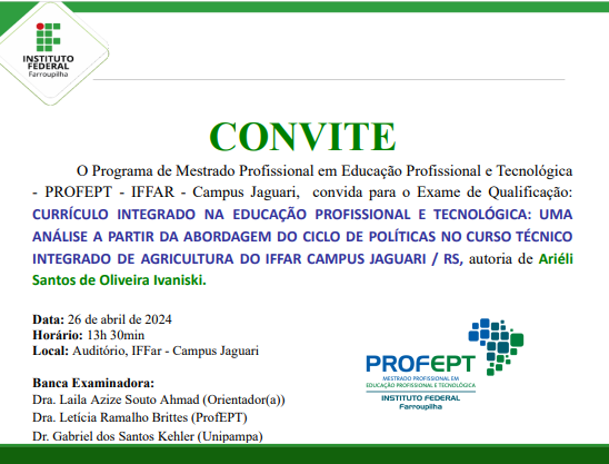 Convite Qualificação Arieli T6