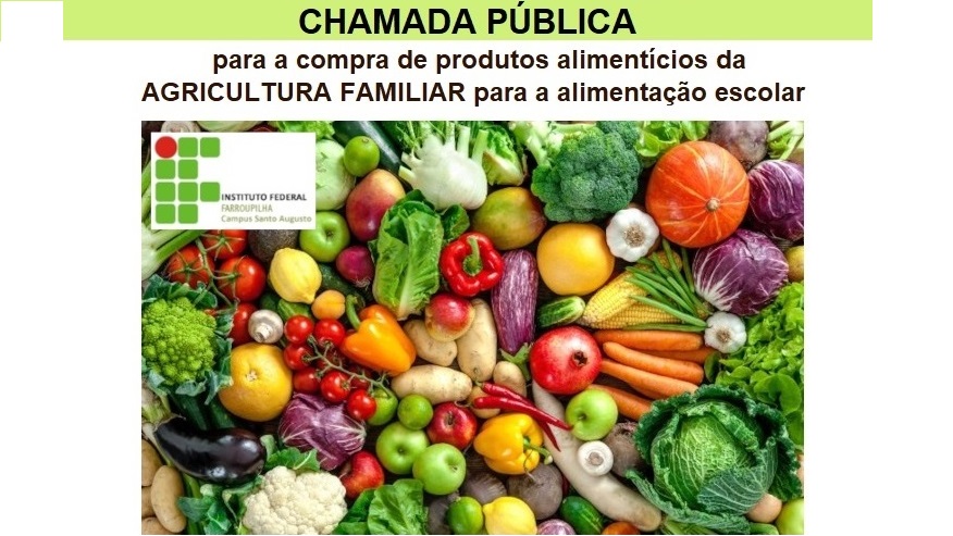Arte Chamada Pública Agricultura Familiar julho 2022