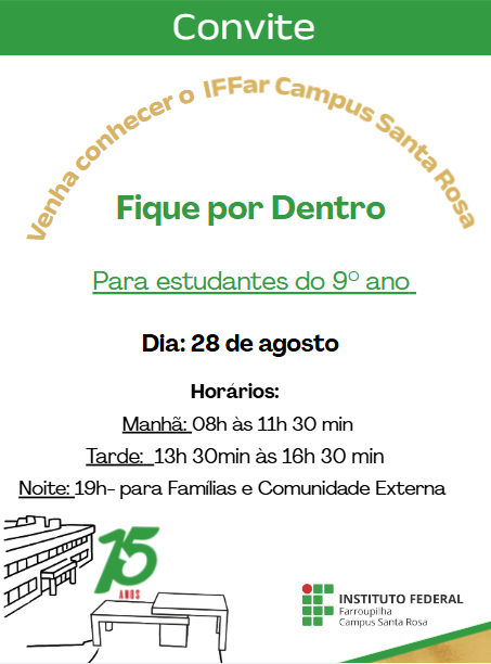 Convite Fique por Dentro 2025 9 ano