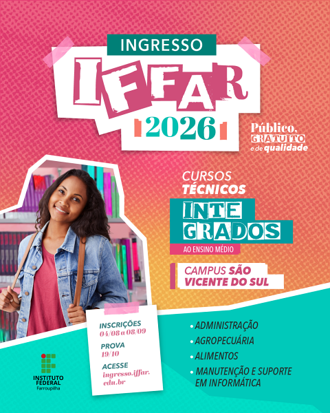 SVS Card cursos Ingresso IFFAr 2026 Integrados