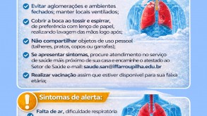 IFFar reforça orientações de prevenção às doenças respiratórias. IFFar reforça orientações de prevenção às doenças respiratórias.