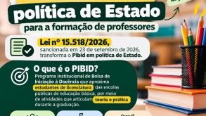 Lei nº 15.518/2026 institui o Pibid como política de Estado para a formação de professores Lei nº 15.518/2026 institui o Pibid como política de Estado para a formação de…